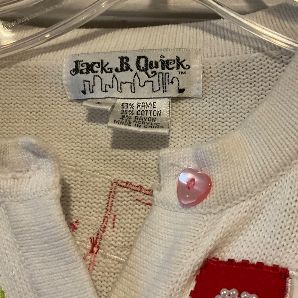 Jack B. Quick Large Embroidered Sequined Pearled … - image 3